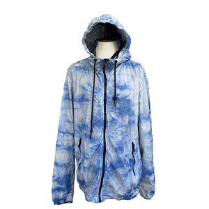 Diesel Men's Nylon Diesel J-Pinal Hooded WindBreaker Jacket Royal Blue Size L